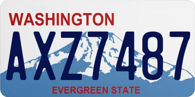 WA license plate AXZ7487