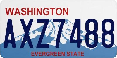 WA license plate AXZ7488