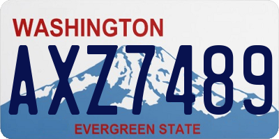 WA license plate AXZ7489