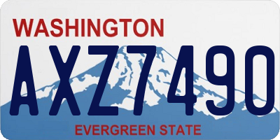 WA license plate AXZ7490
