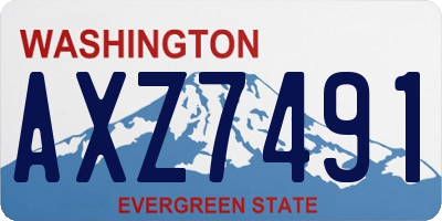 WA license plate AXZ7491