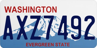 WA license plate AXZ7492