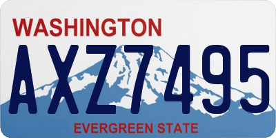 WA license plate AXZ7495