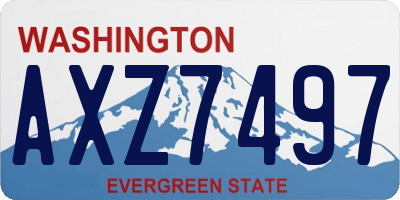 WA license plate AXZ7497
