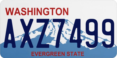 WA license plate AXZ7499