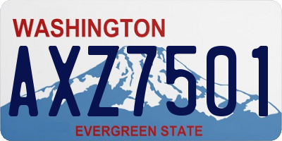 WA license plate AXZ7501