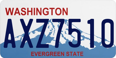 WA license plate AXZ7510