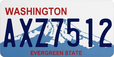 WA license plate AXZ7512