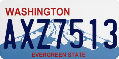 WA license plate AXZ7513