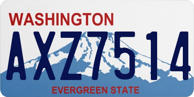 WA license plate AXZ7514