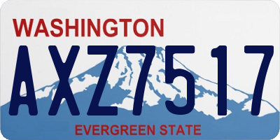 WA license plate AXZ7517