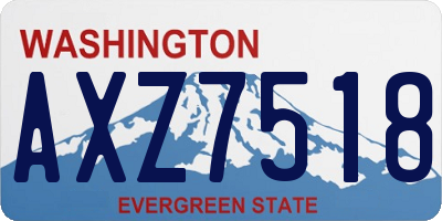 WA license plate AXZ7518