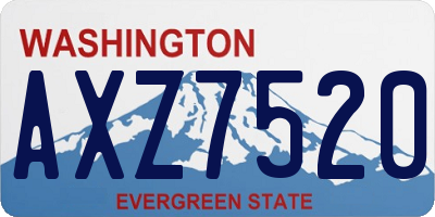 WA license plate AXZ7520