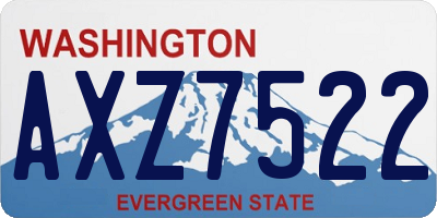 WA license plate AXZ7522