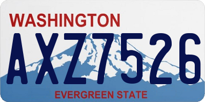WA license plate AXZ7526