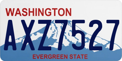WA license plate AXZ7527