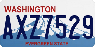WA license plate AXZ7529