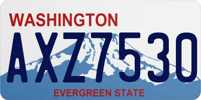 WA license plate AXZ7530