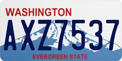 WA license plate AXZ7537