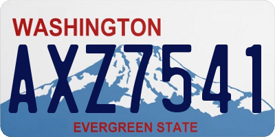WA license plate AXZ7541