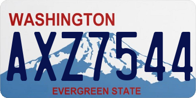 WA license plate AXZ7544