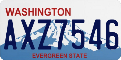WA license plate AXZ7546