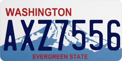 WA license plate AXZ7556