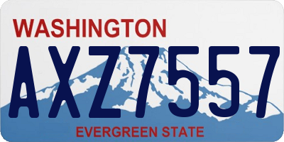 WA license plate AXZ7557