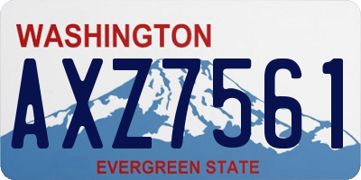 WA license plate AXZ7561