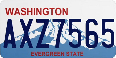 WA license plate AXZ7565