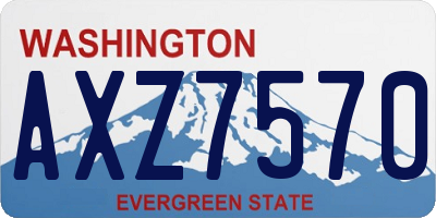 WA license plate AXZ7570