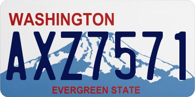 WA license plate AXZ7571
