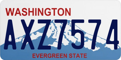 WA license plate AXZ7574