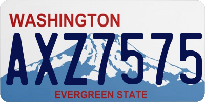 WA license plate AXZ7575