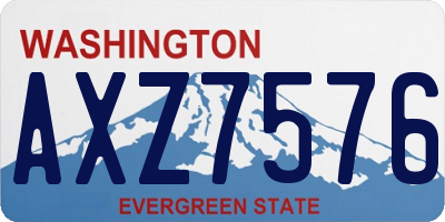 WA license plate AXZ7576