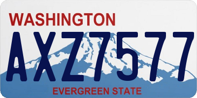 WA license plate AXZ7577