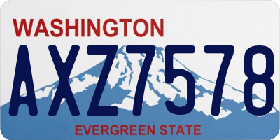 WA license plate AXZ7578
