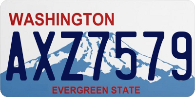 WA license plate AXZ7579