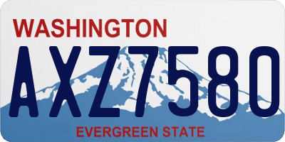WA license plate AXZ7580
