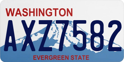 WA license plate AXZ7582