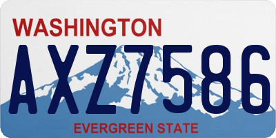 WA license plate AXZ7586
