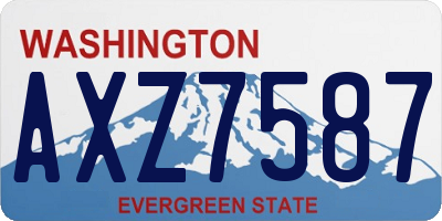 WA license plate AXZ7587