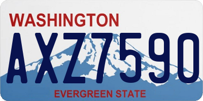 WA license plate AXZ7590