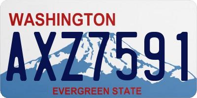 WA license plate AXZ7591