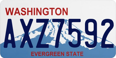 WA license plate AXZ7592