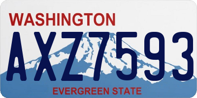 WA license plate AXZ7593