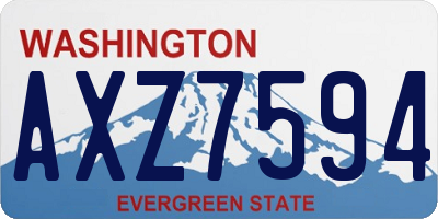 WA license plate AXZ7594