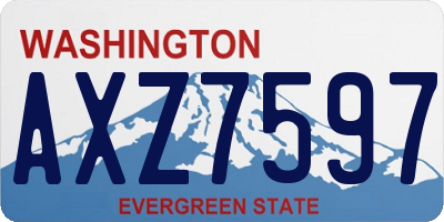 WA license plate AXZ7597