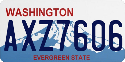 WA license plate AXZ7606