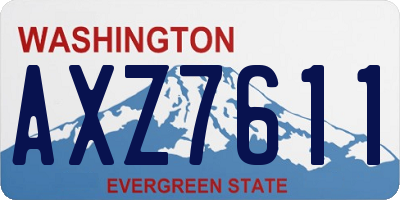 WA license plate AXZ7611